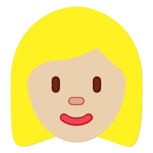 Yellow-Haired Emoji Face for Digital Communication
