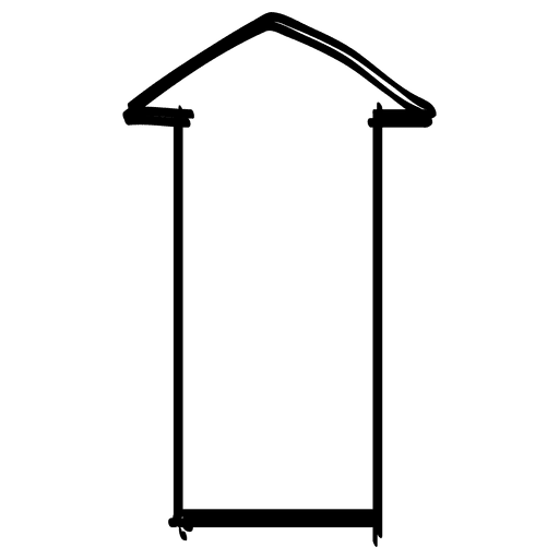 Simple Black Outline Arrow Design