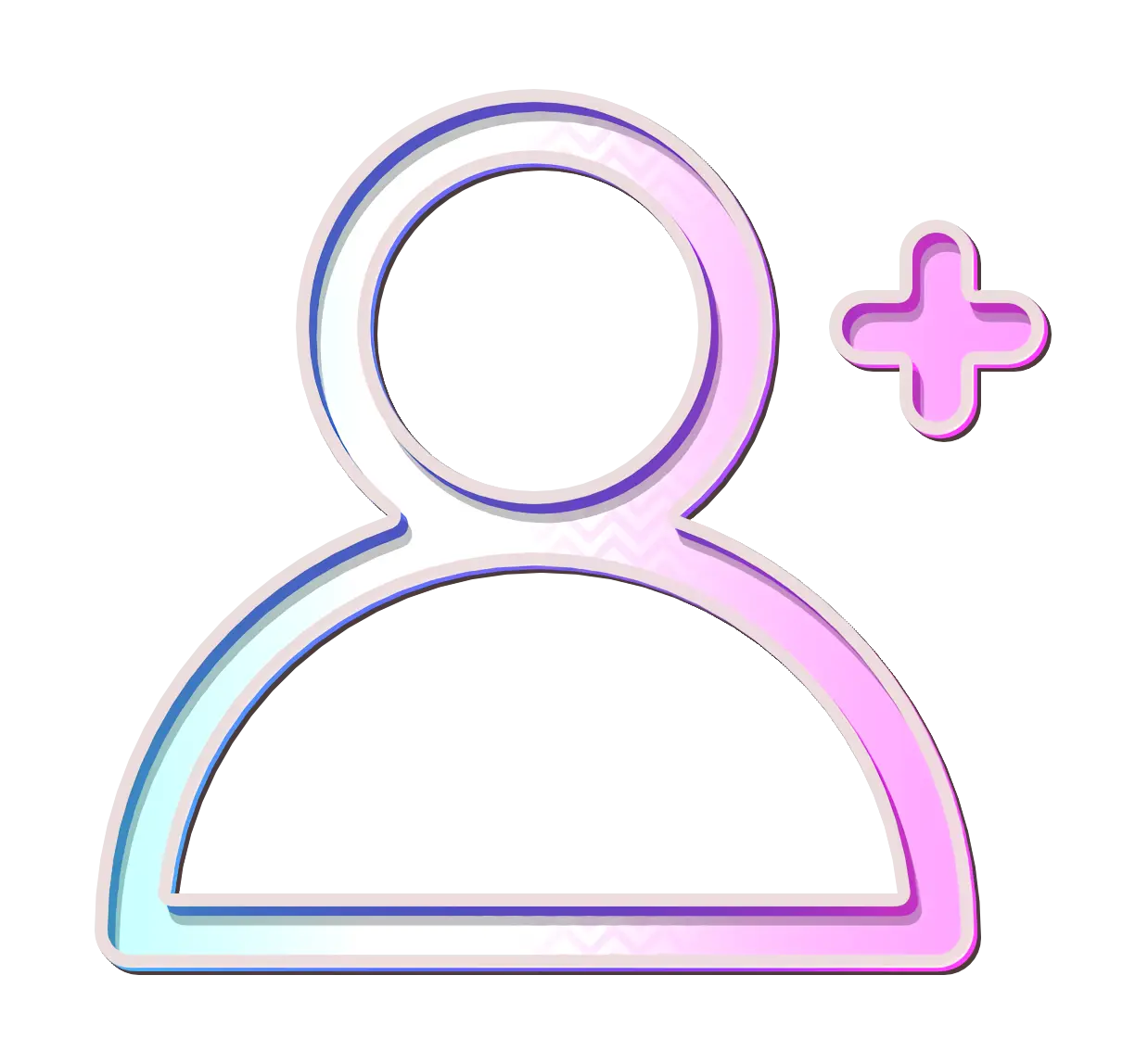 User Addition Symbol with Color Gradient