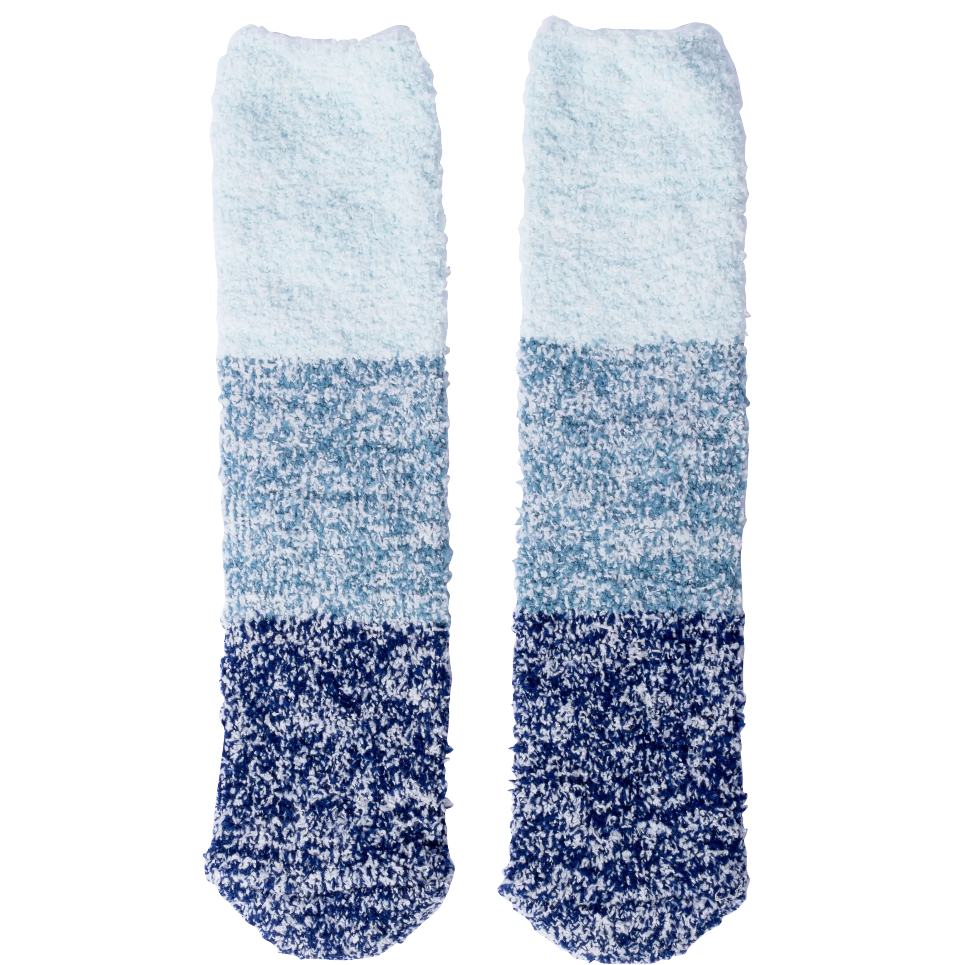 Blue and White Fuzzy Socks