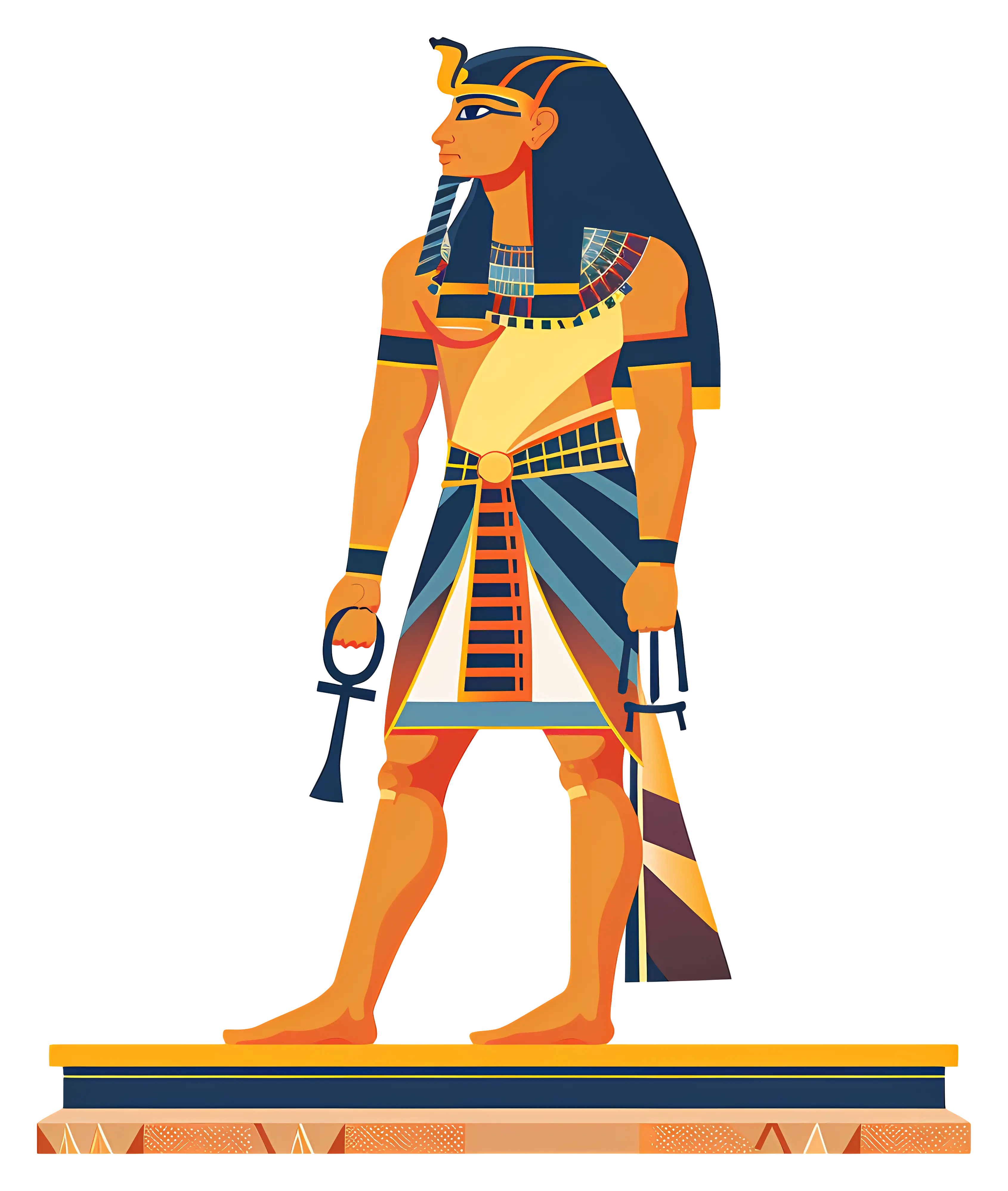 Egyptian Pharaoh Character Illustration