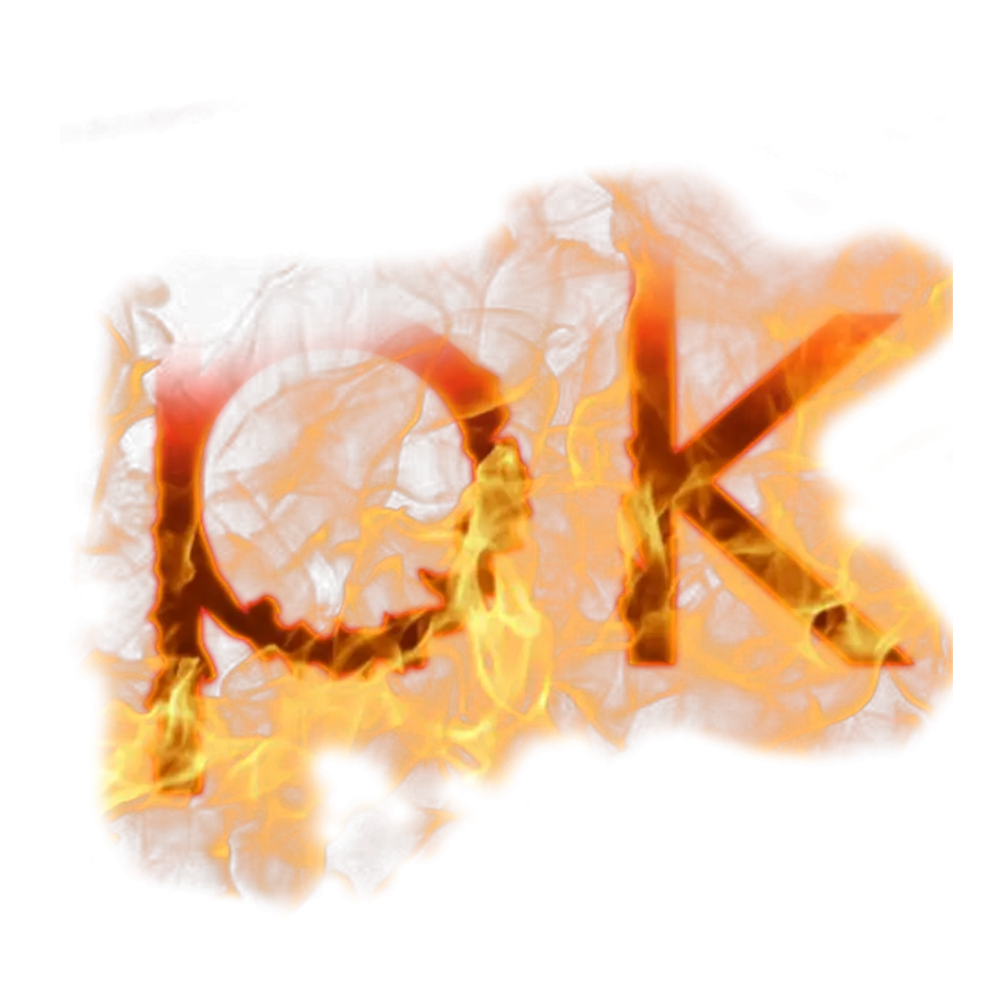 OK Text in Flames