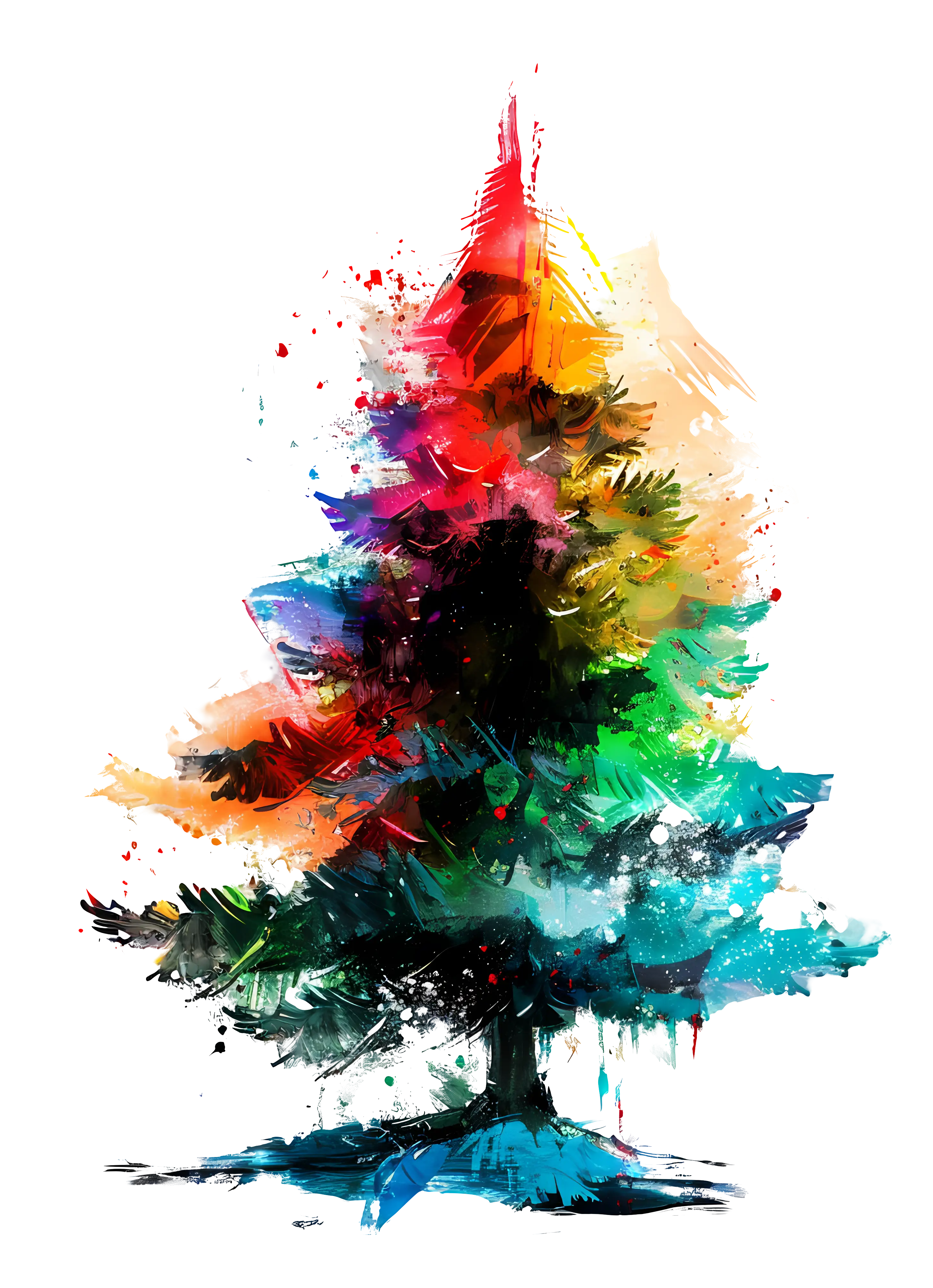 Vibrant Abstract Tree with Creative Design