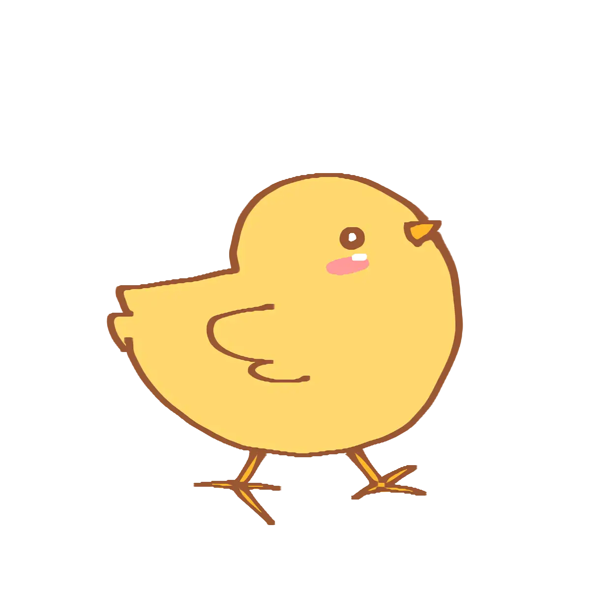 Adorable Yellow Chick Cartoon Illustration