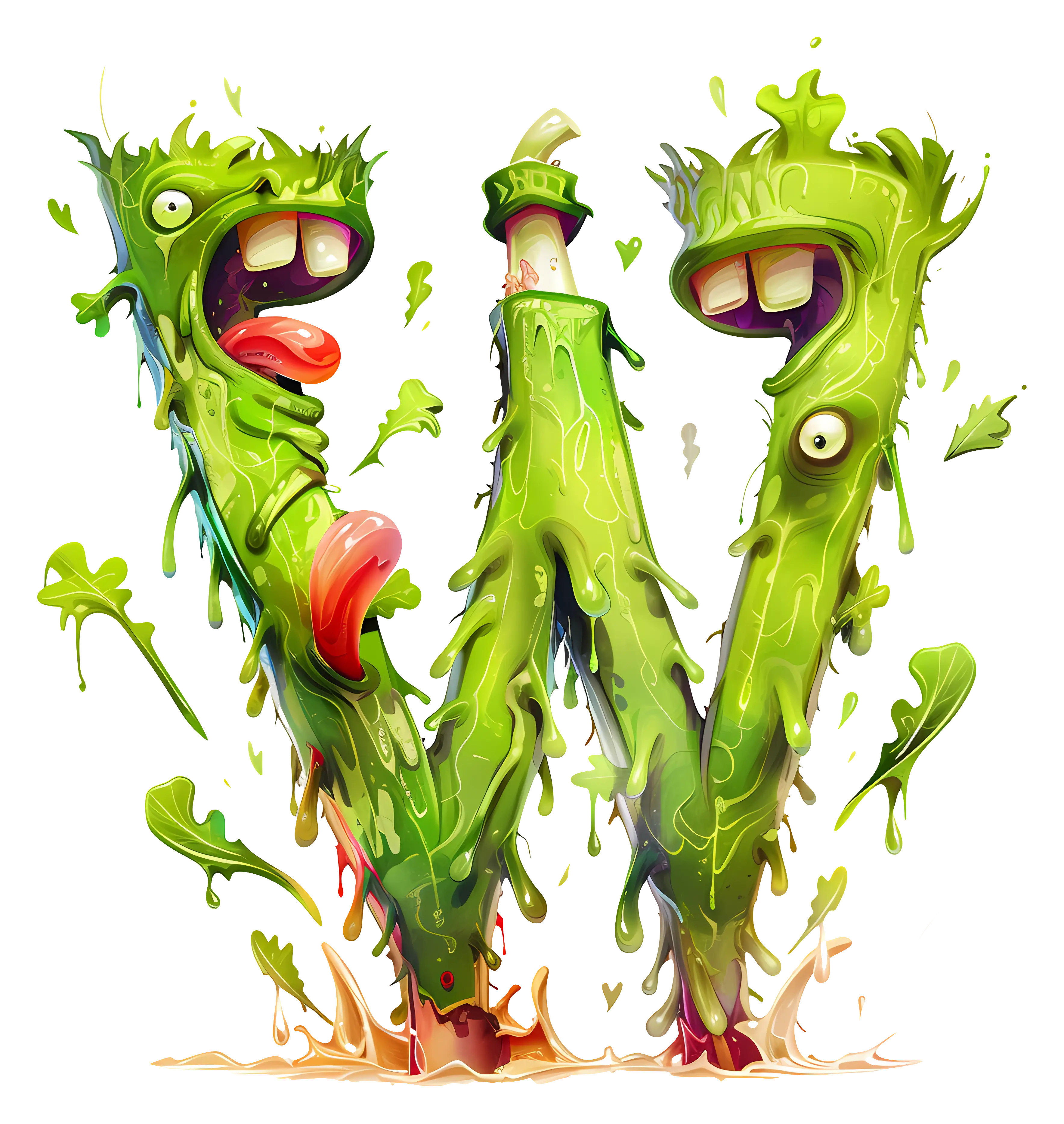 Monster-themed Letter W