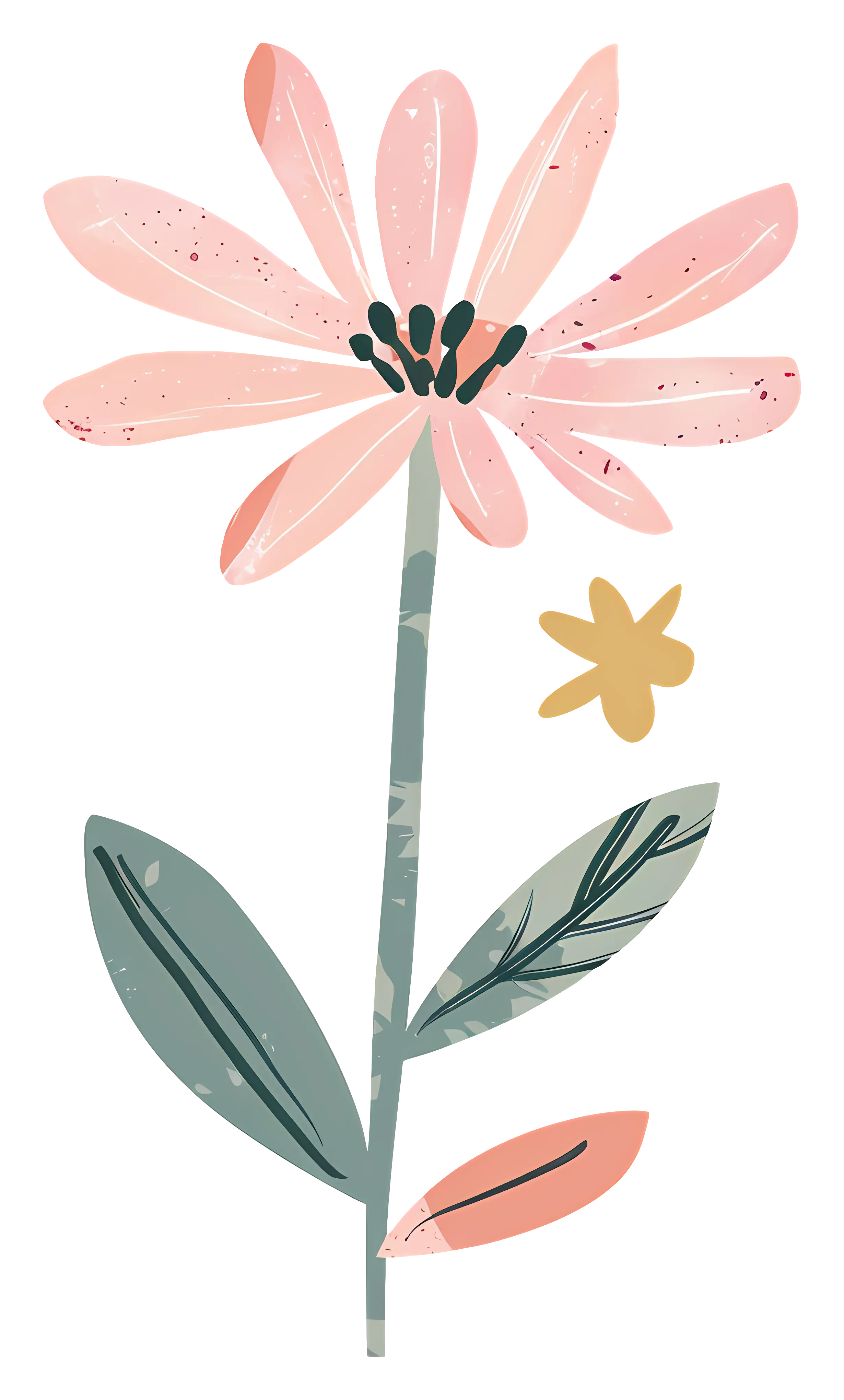 Beautiful Pink Flower Illustration