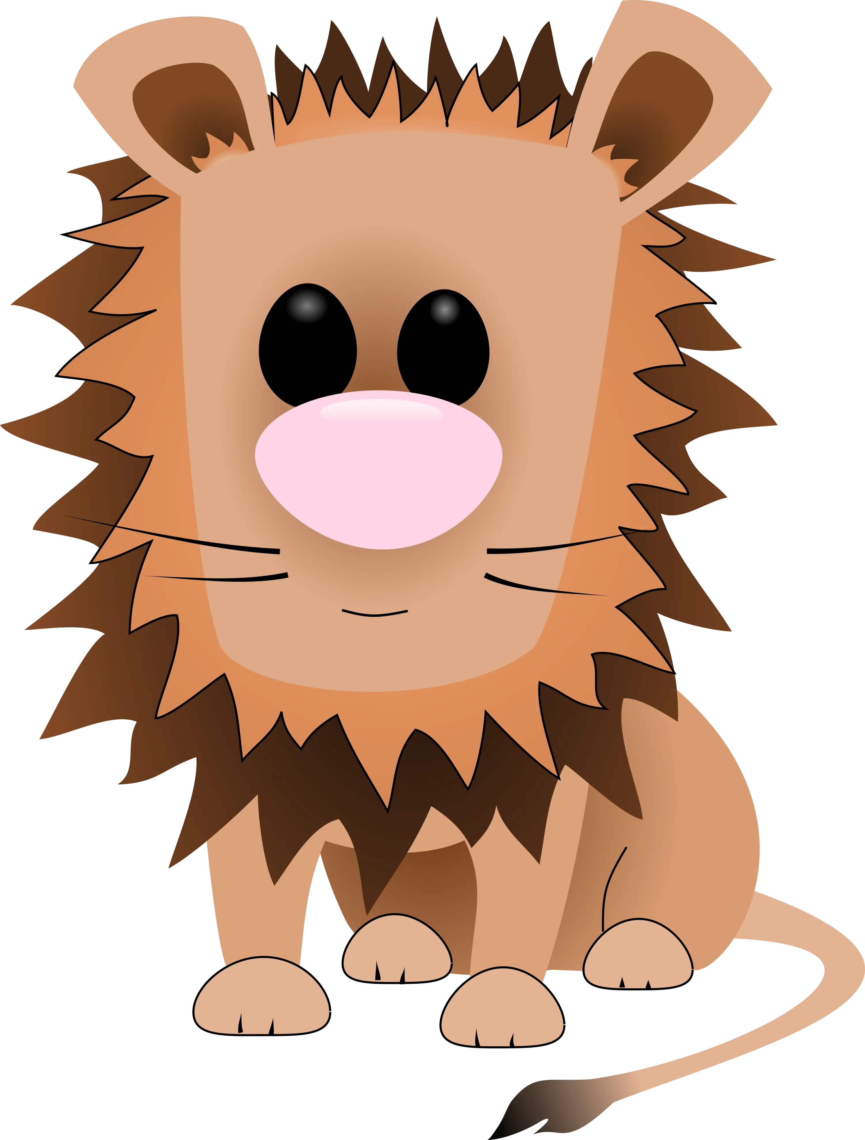 Cute Cartoon Lion Illustration