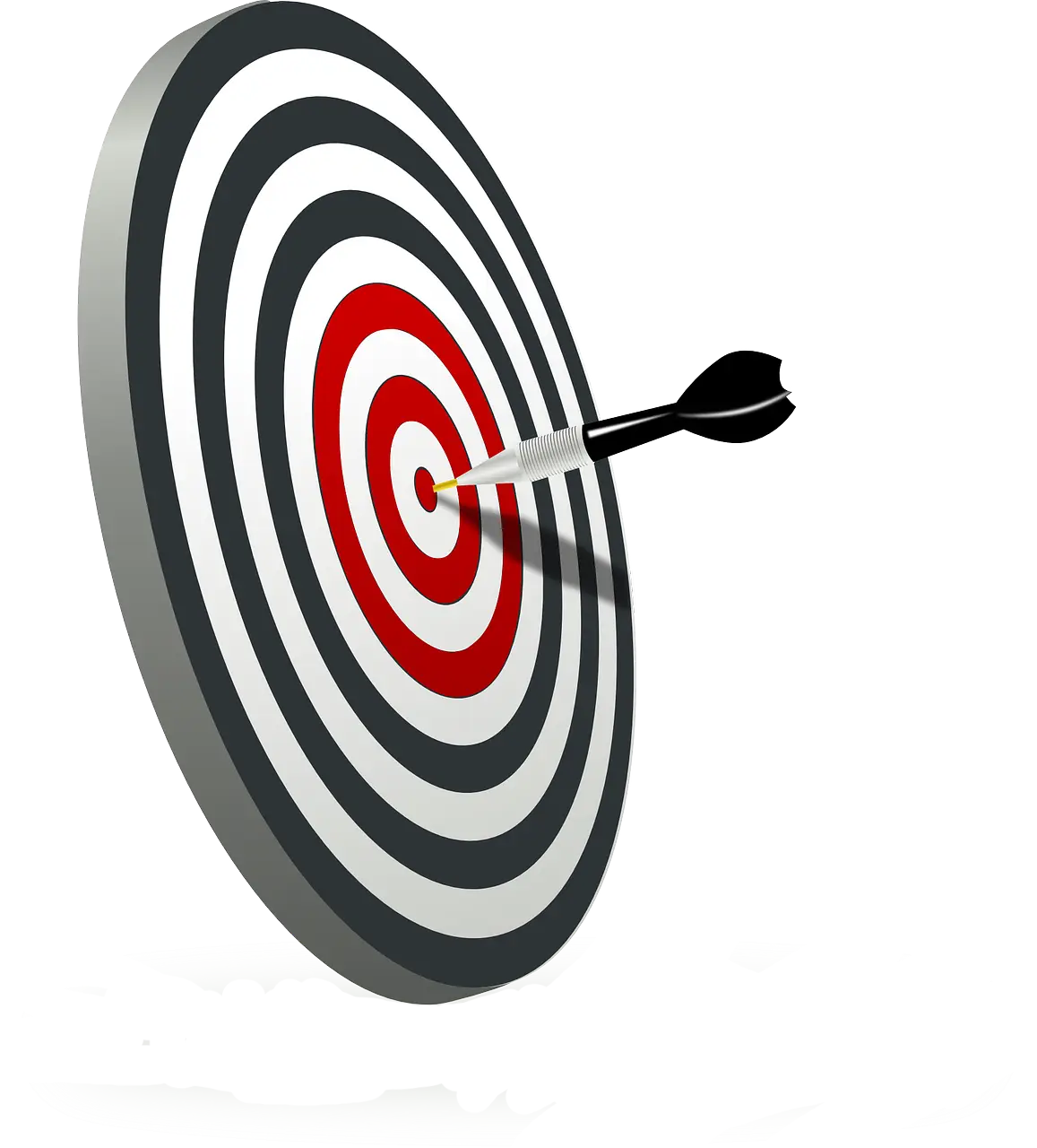 Bullseye with an Arrow for Precision and Success