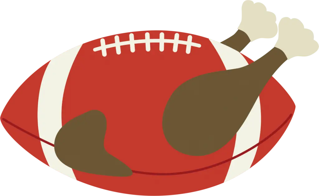 Football with Chicken Drumsticks Design