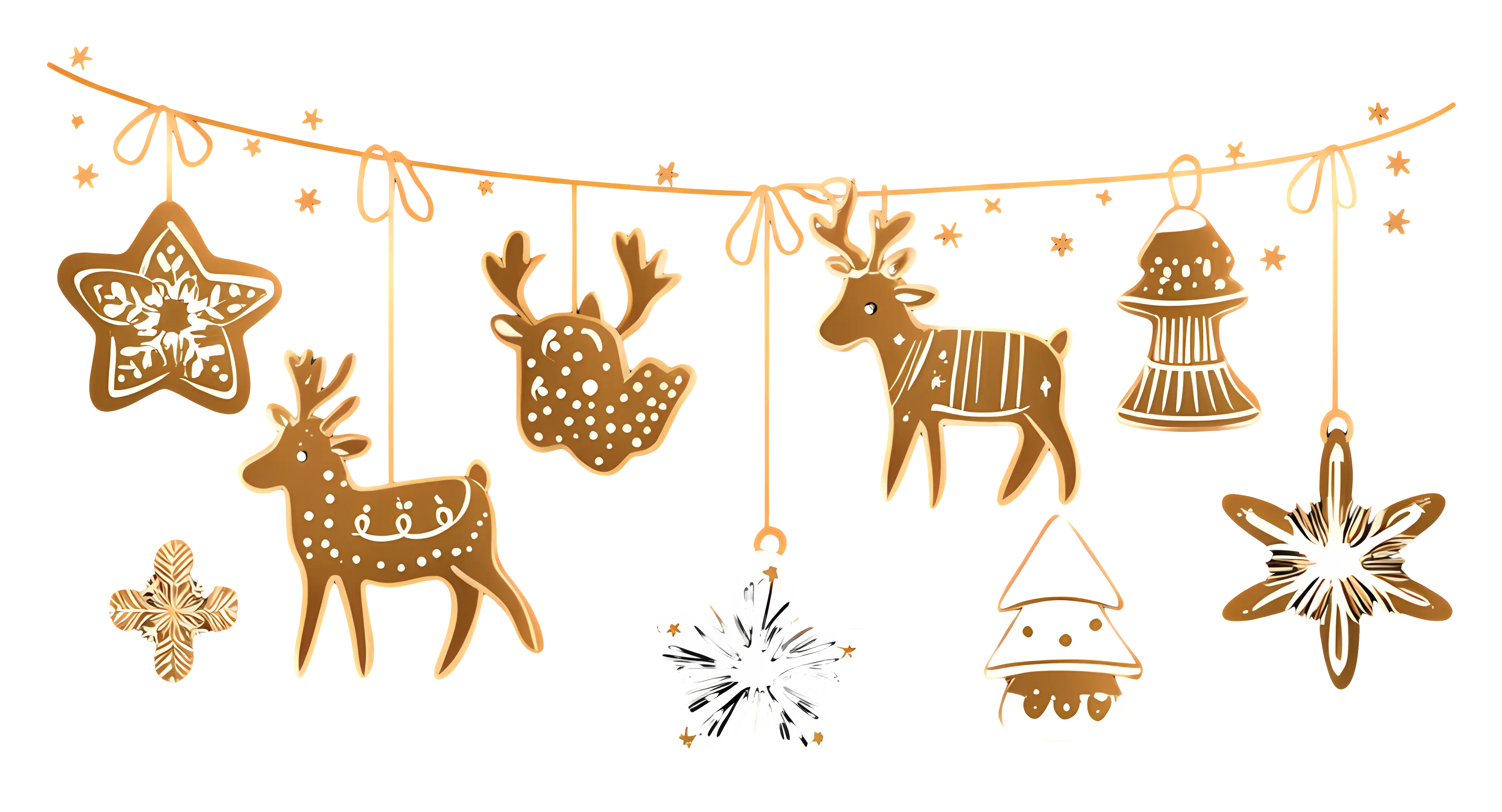 Reindeer Gingerbread Garland