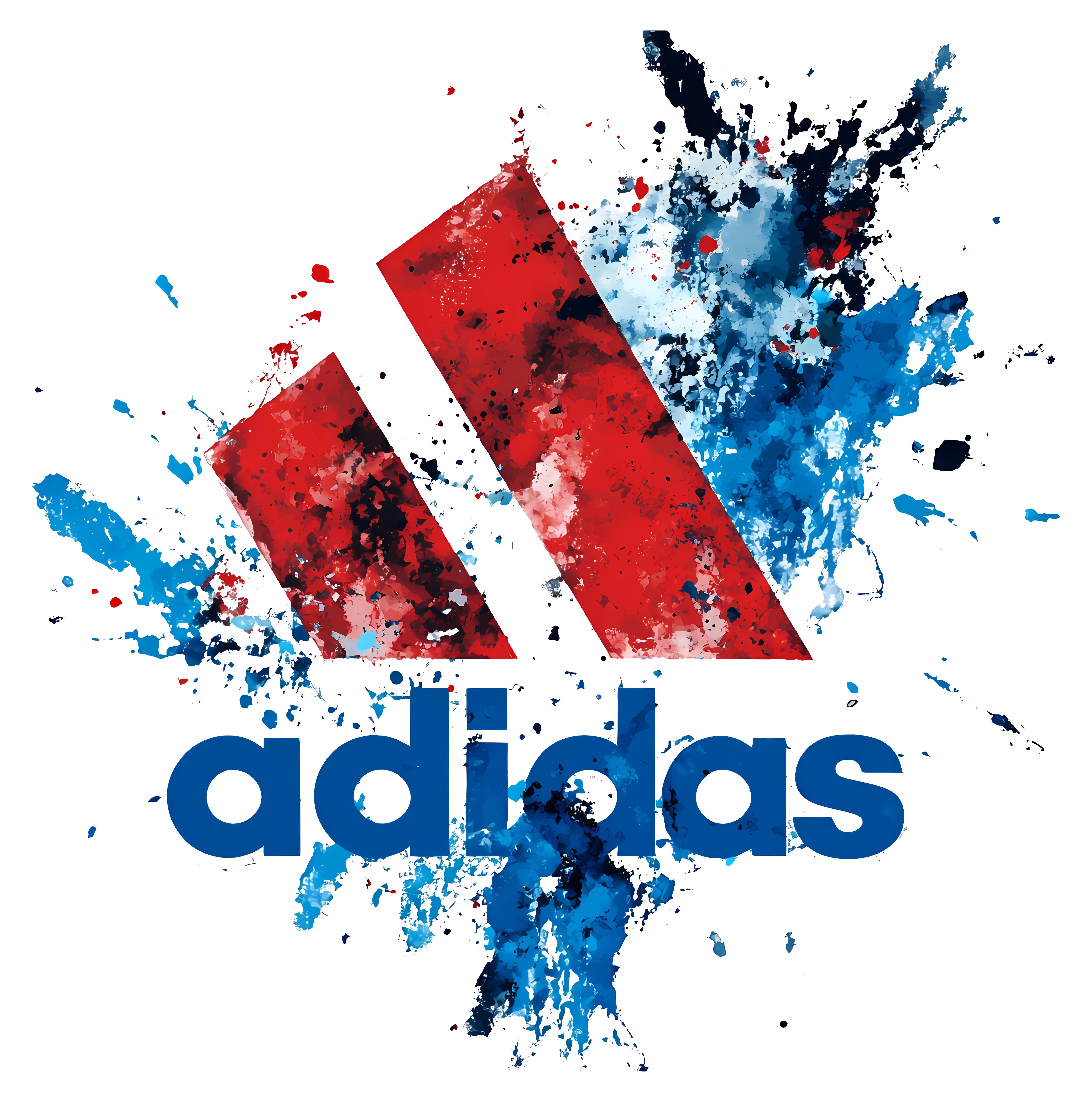 Adidas Logo with Paint Splatter