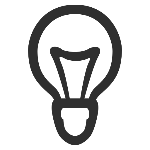 Light Bulb Icon for Ideas and Innovation