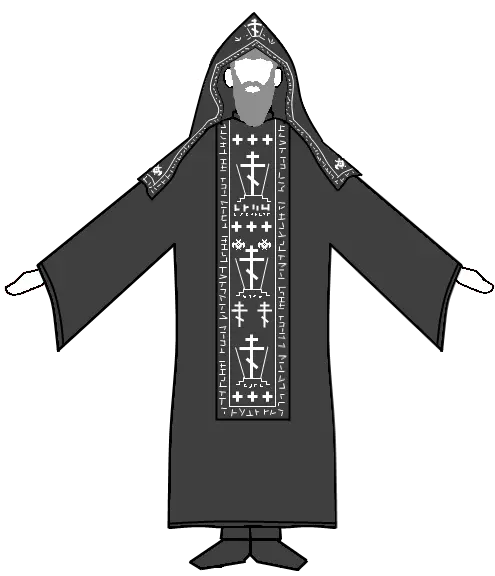 Monk Robe with Symbols