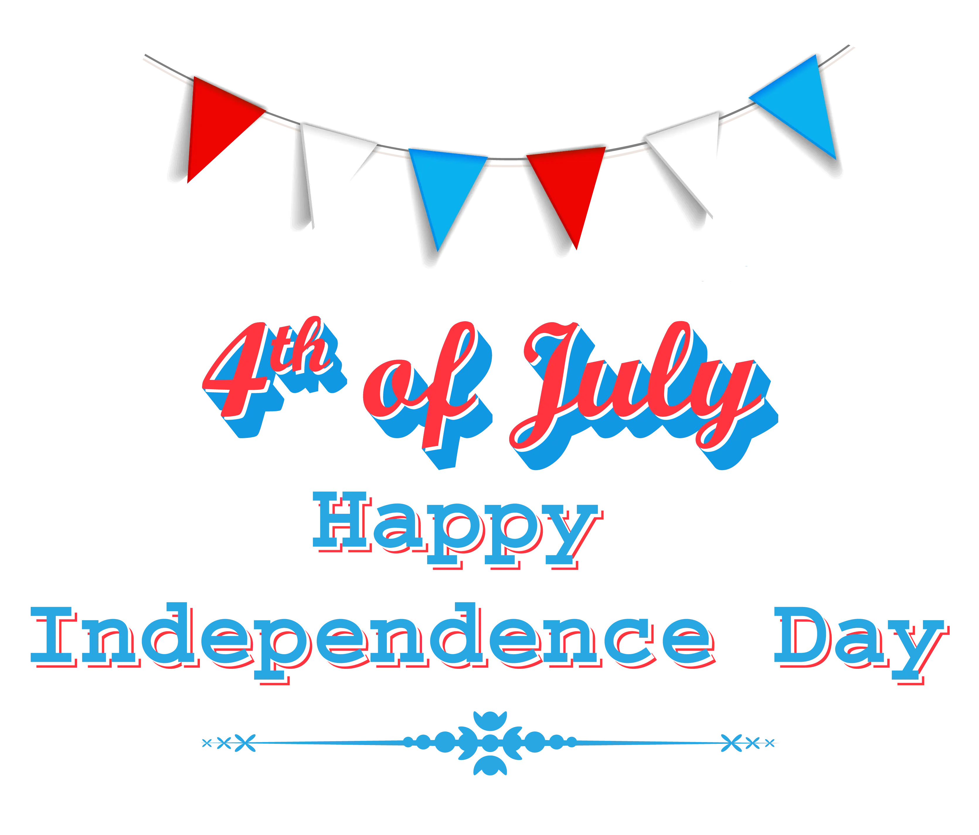 4th of July Happy Independence Day Banner