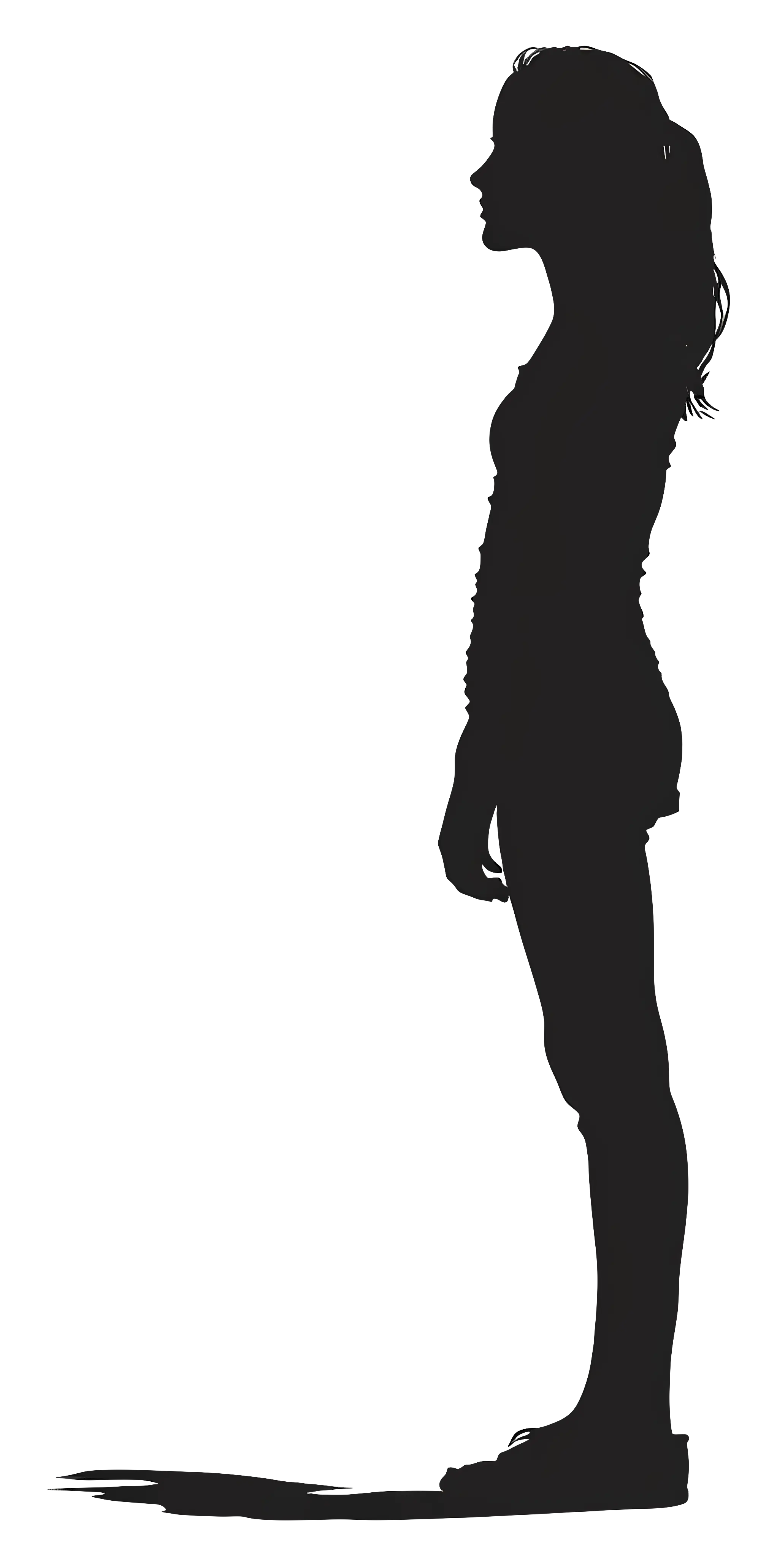 Silhouette of a Woman Standing