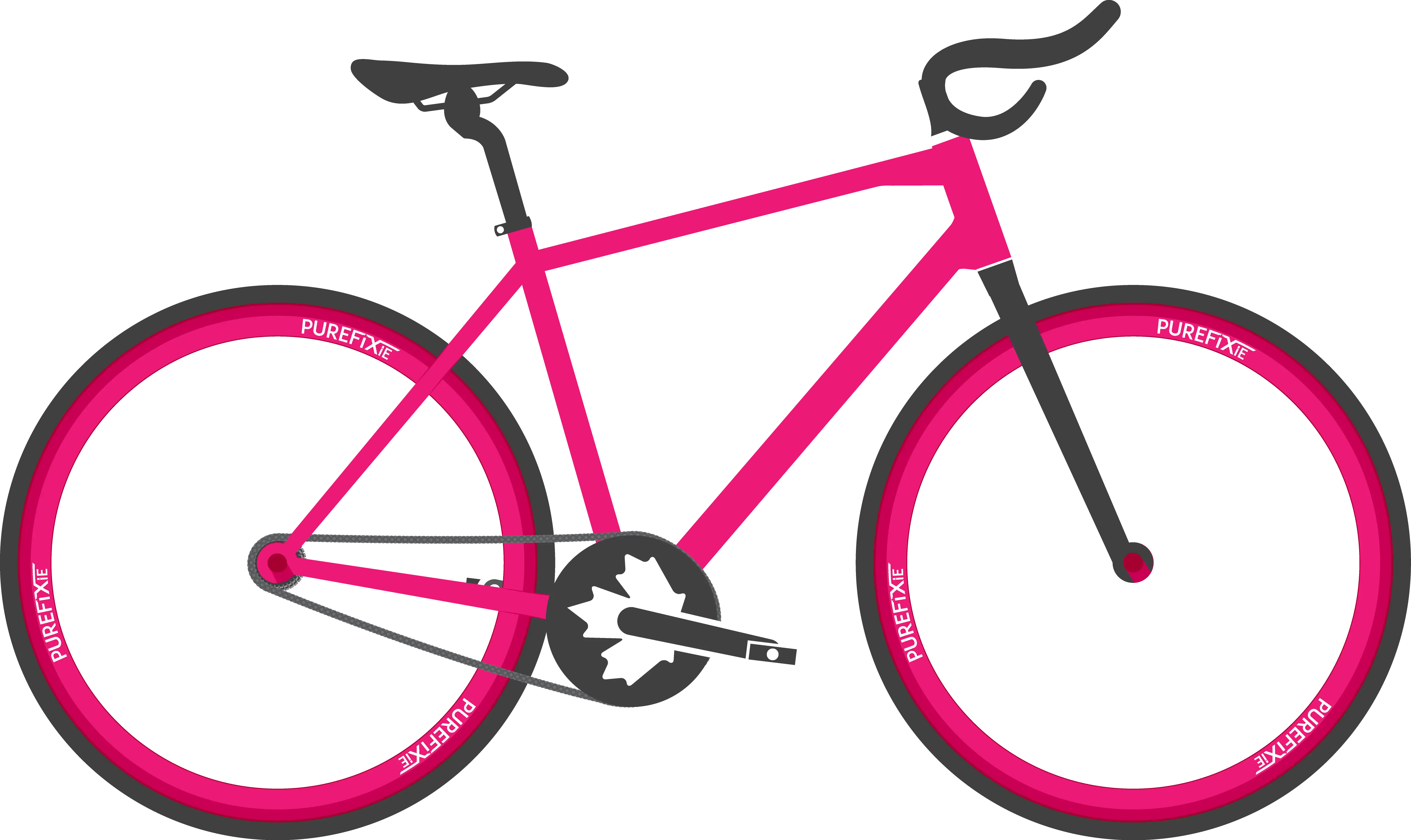 Pink Bicycle Illustration