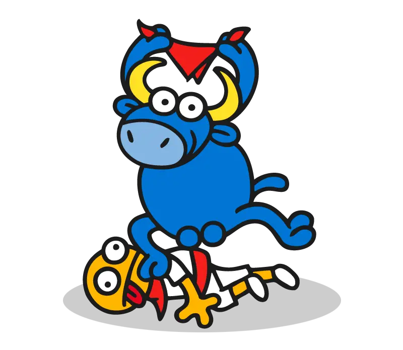Funny Cartoon Bull