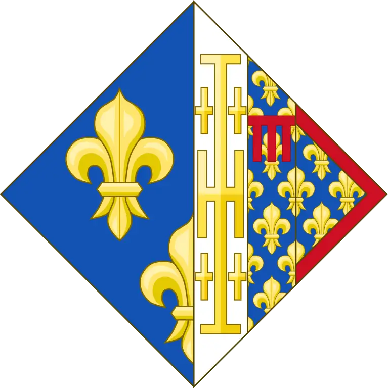 Heraldic Emblem with Fleur-de-Lis Design