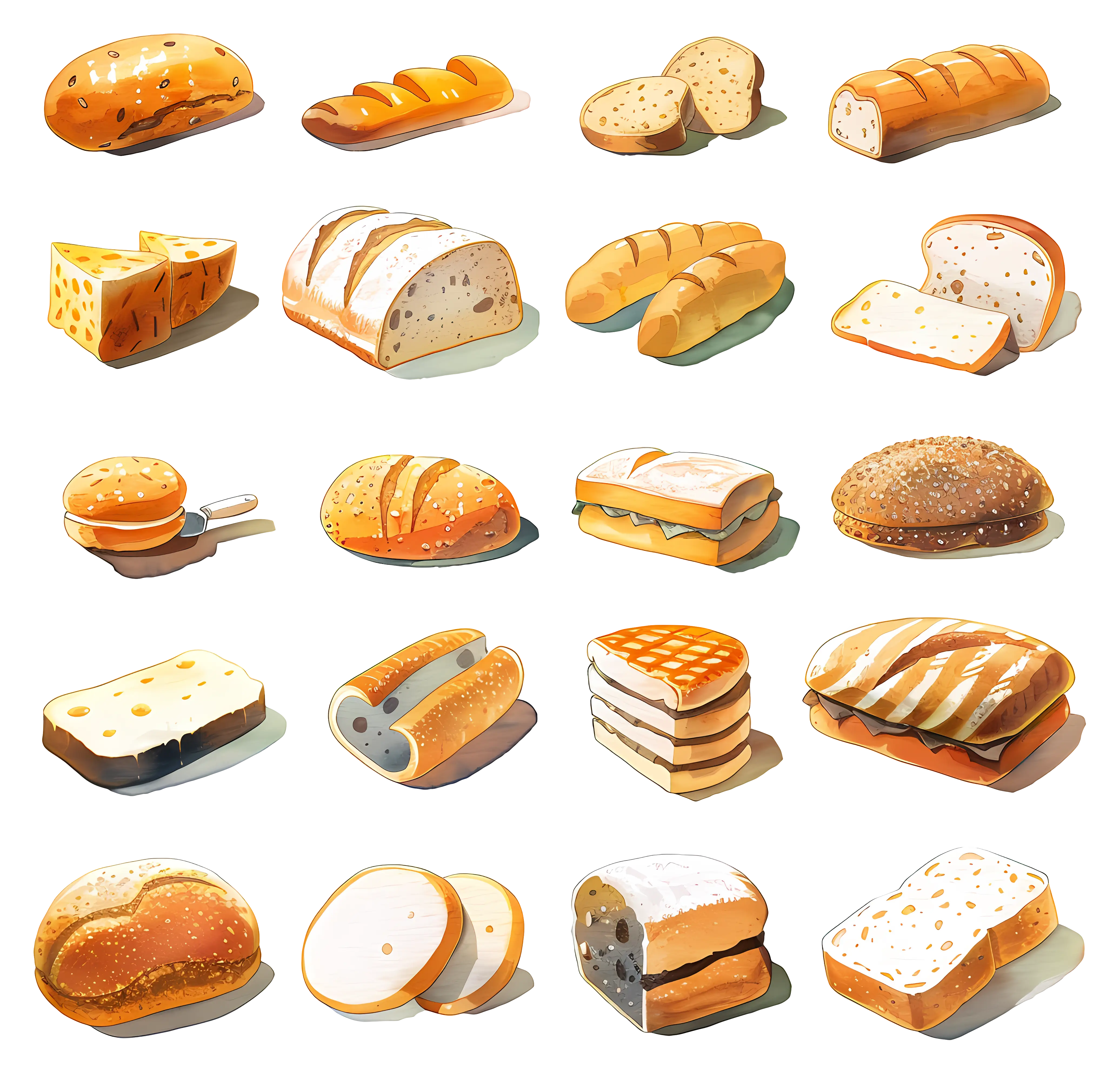 Variety of Bread and Pastries
