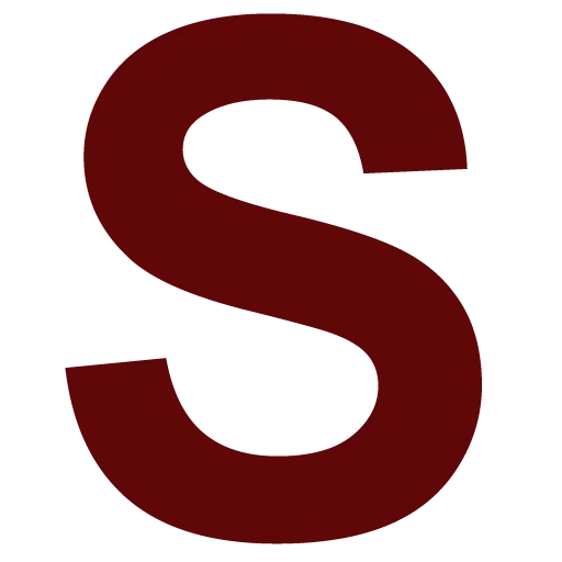 Bold Red Letter S Typography Design