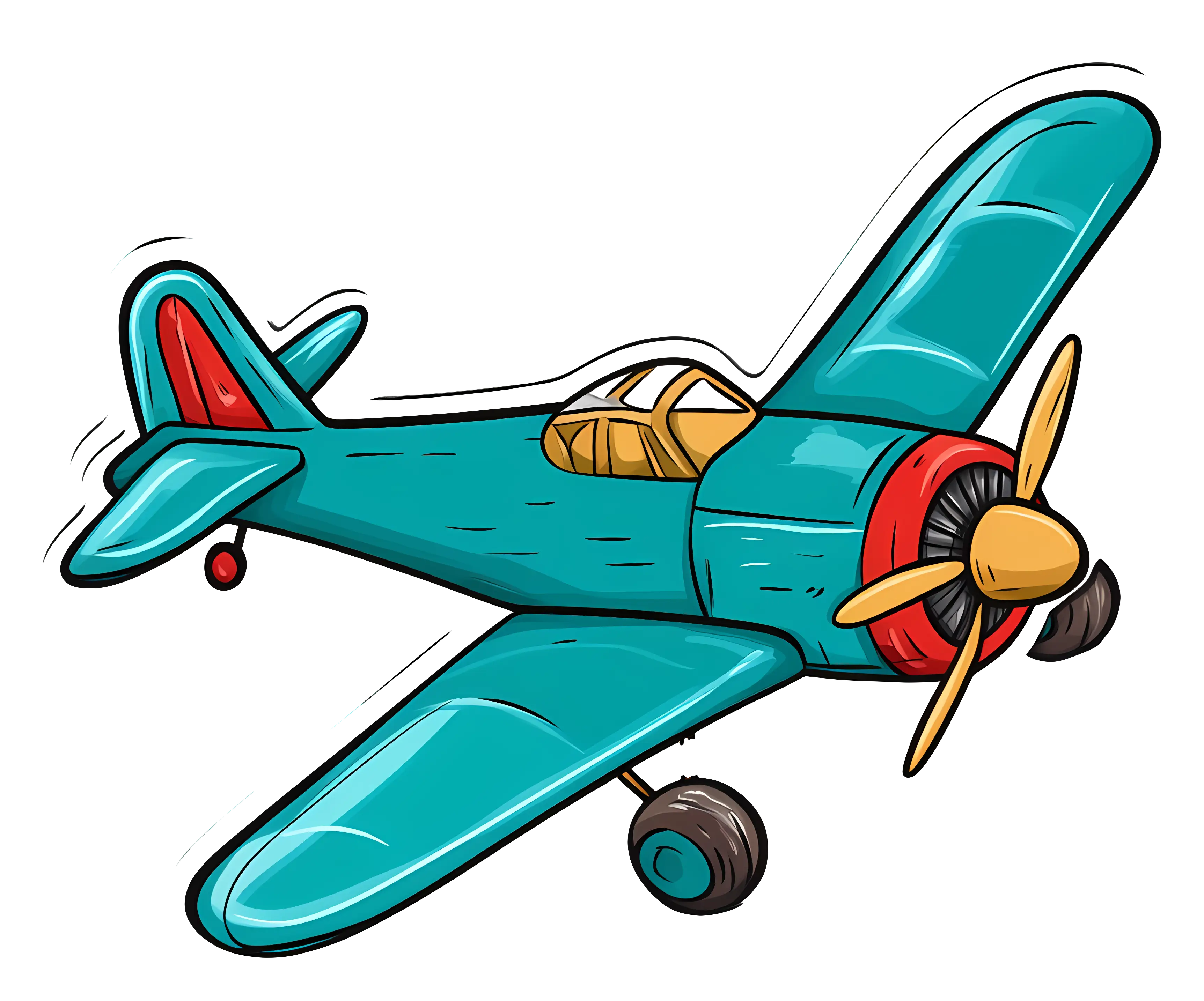 Cartoon Airplane Illustration