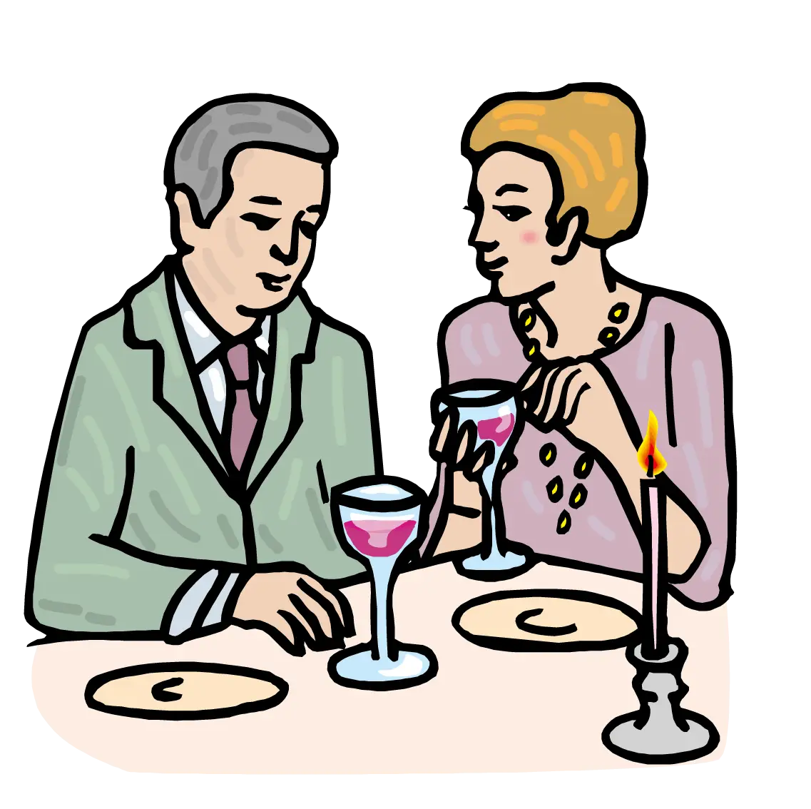 Couple Dining with Candlelight