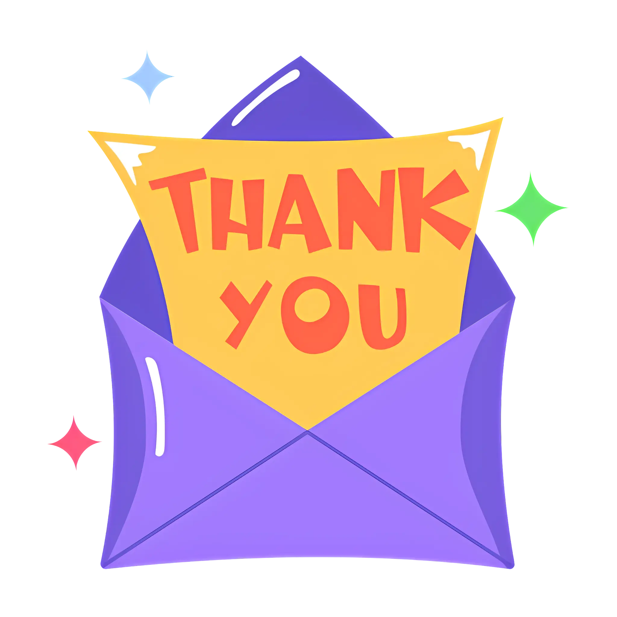 Thank You Card in Envelope