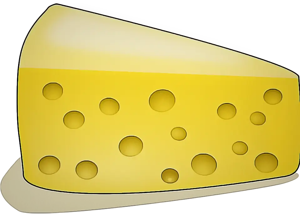 Yellow Cheese Slice with Holes