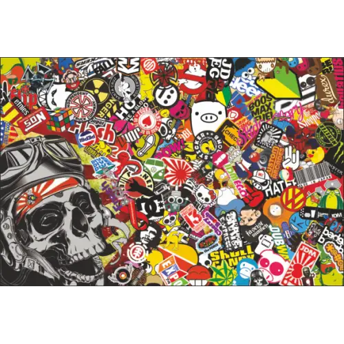 Colorful Sticker Collage