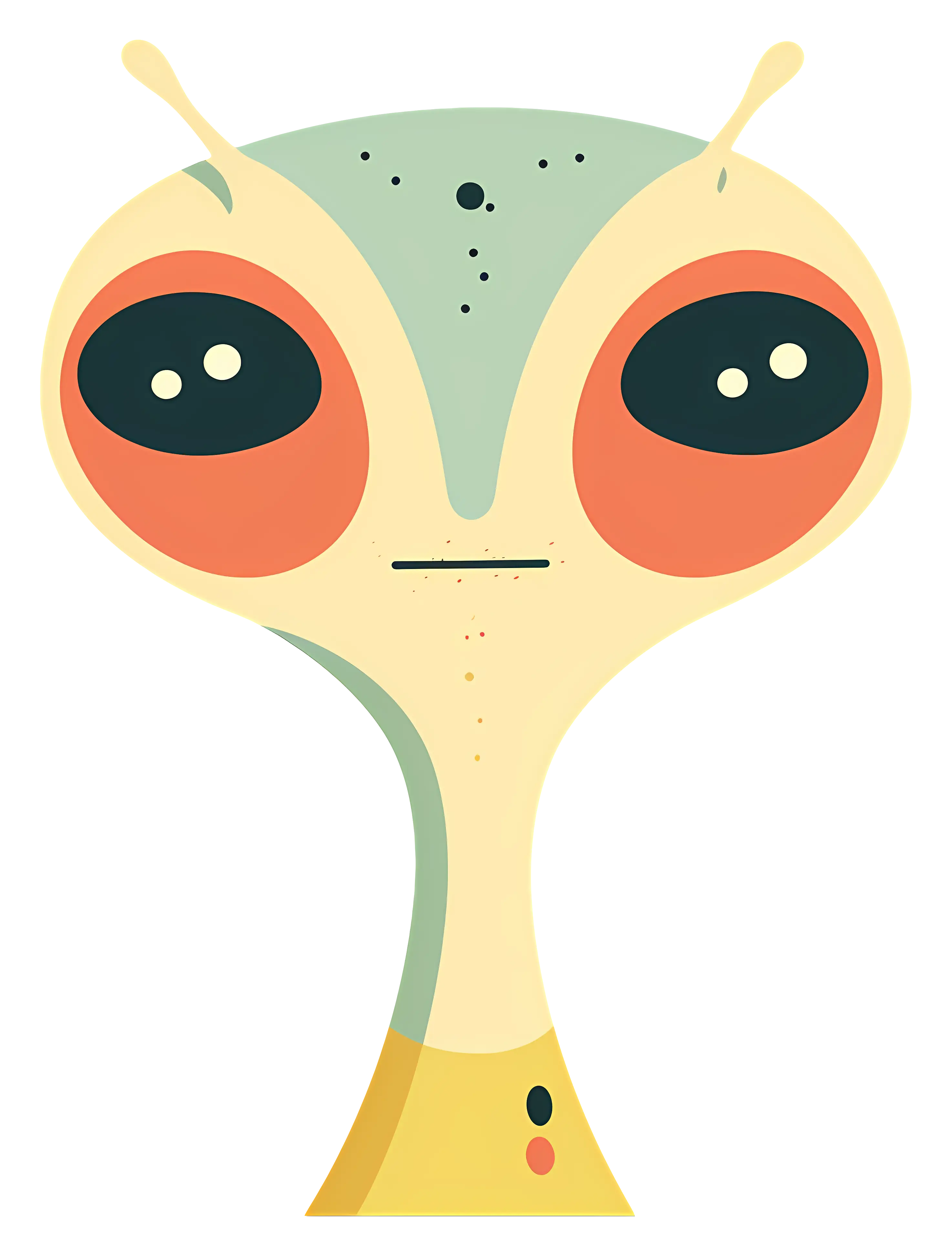 Cartoon Green Alien