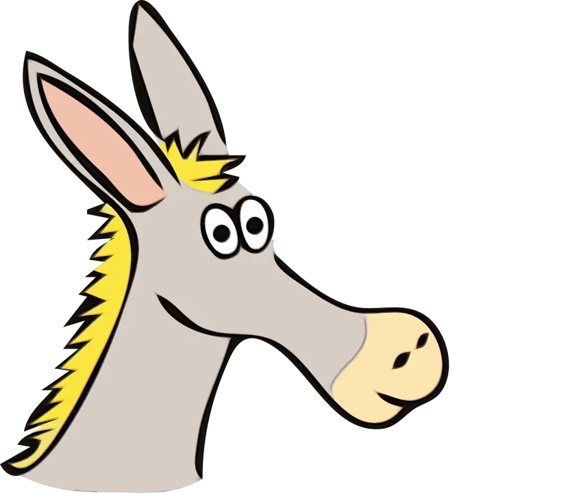 Cartoon Donkey Illustration with Expression