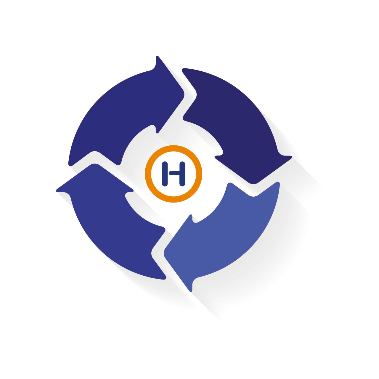 Blue Recycling Symbol