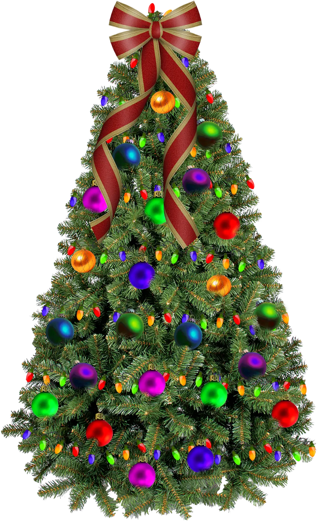 Festive Christmas Tree with Ornaments