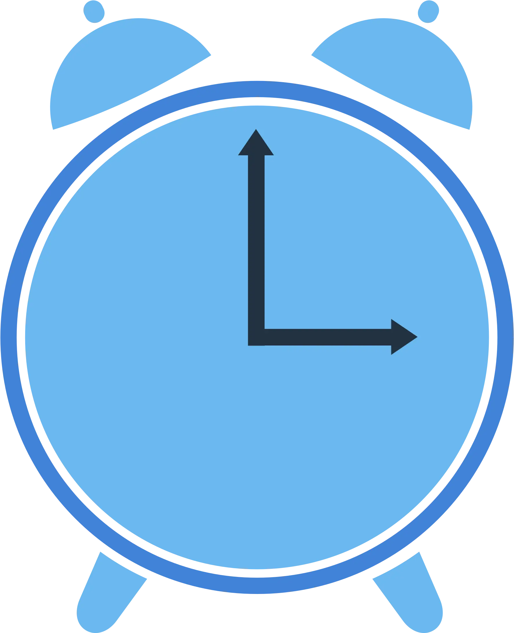Blue Alarm Clock for Timekeeping Awareness