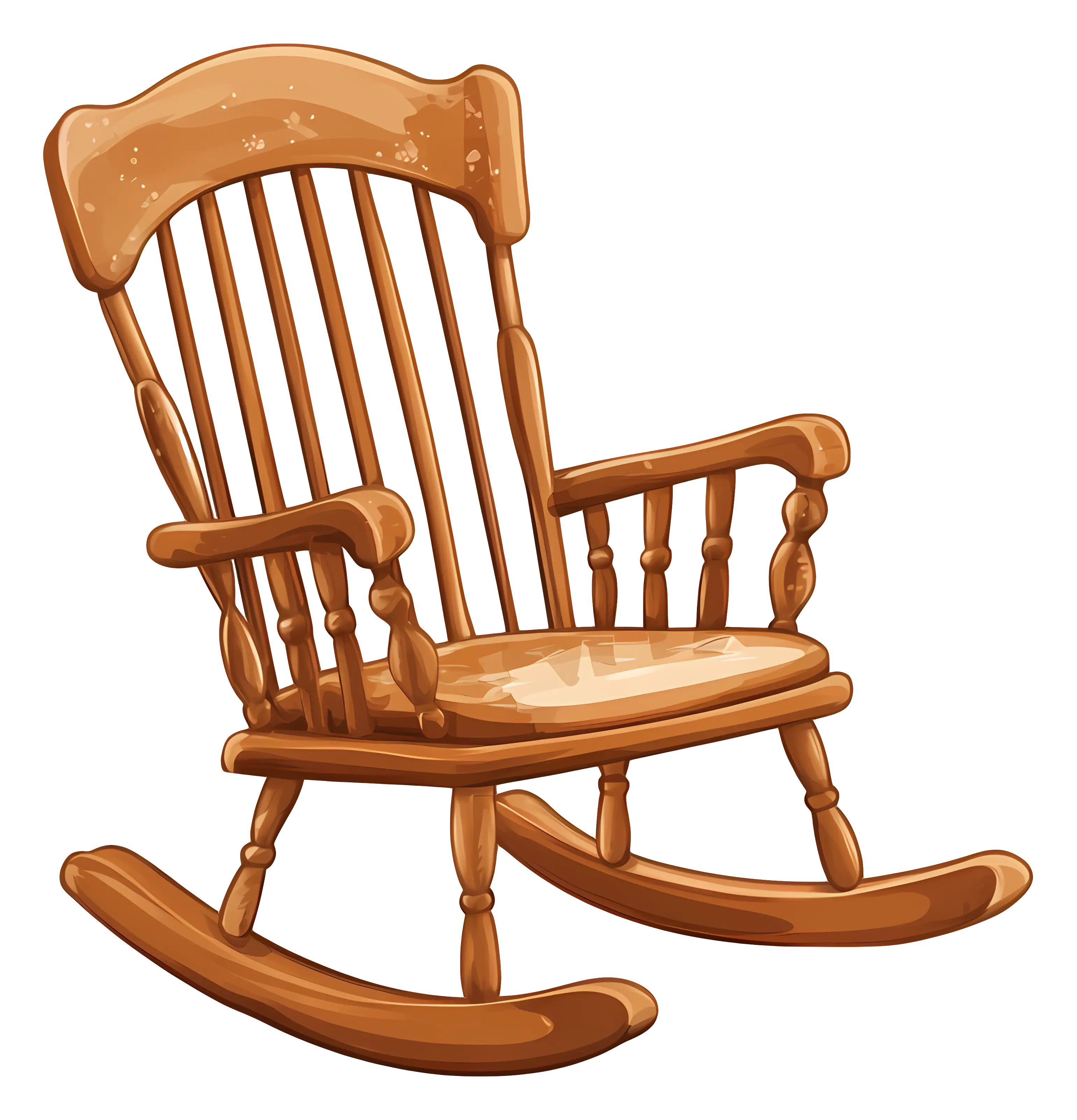 Vintage Wooden Rocking Chair with Rustic Design