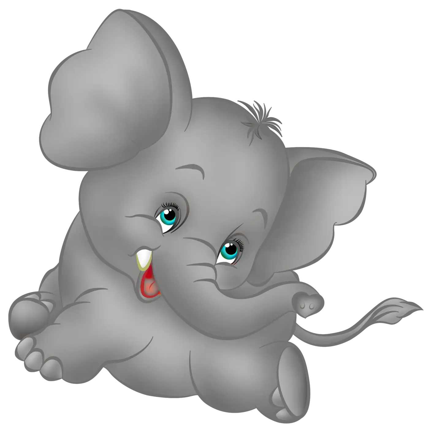 Cute Baby Cartoon Elephant