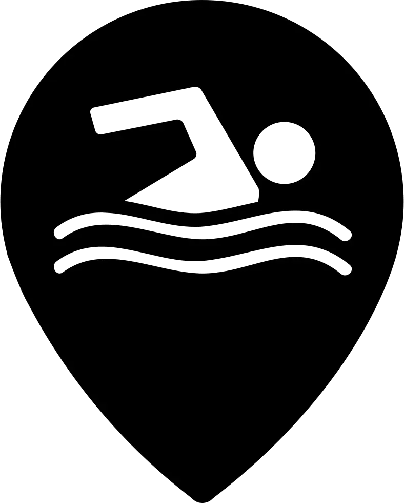 Swimming Symbol on Location Marker