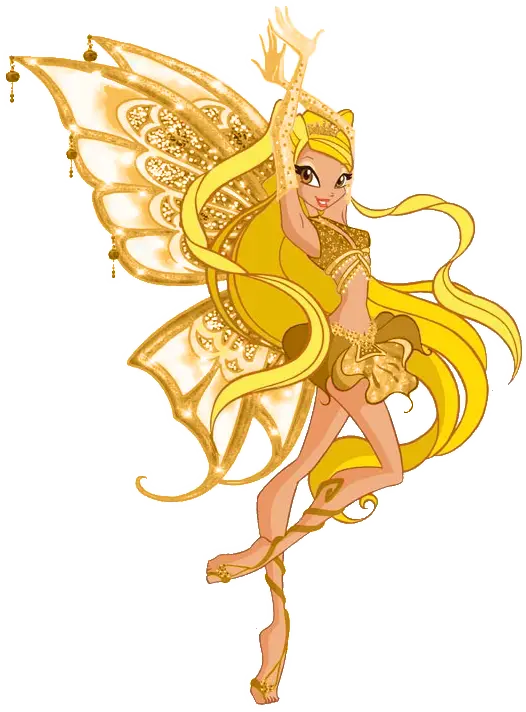 Golden Fairy Cartoon Illustration