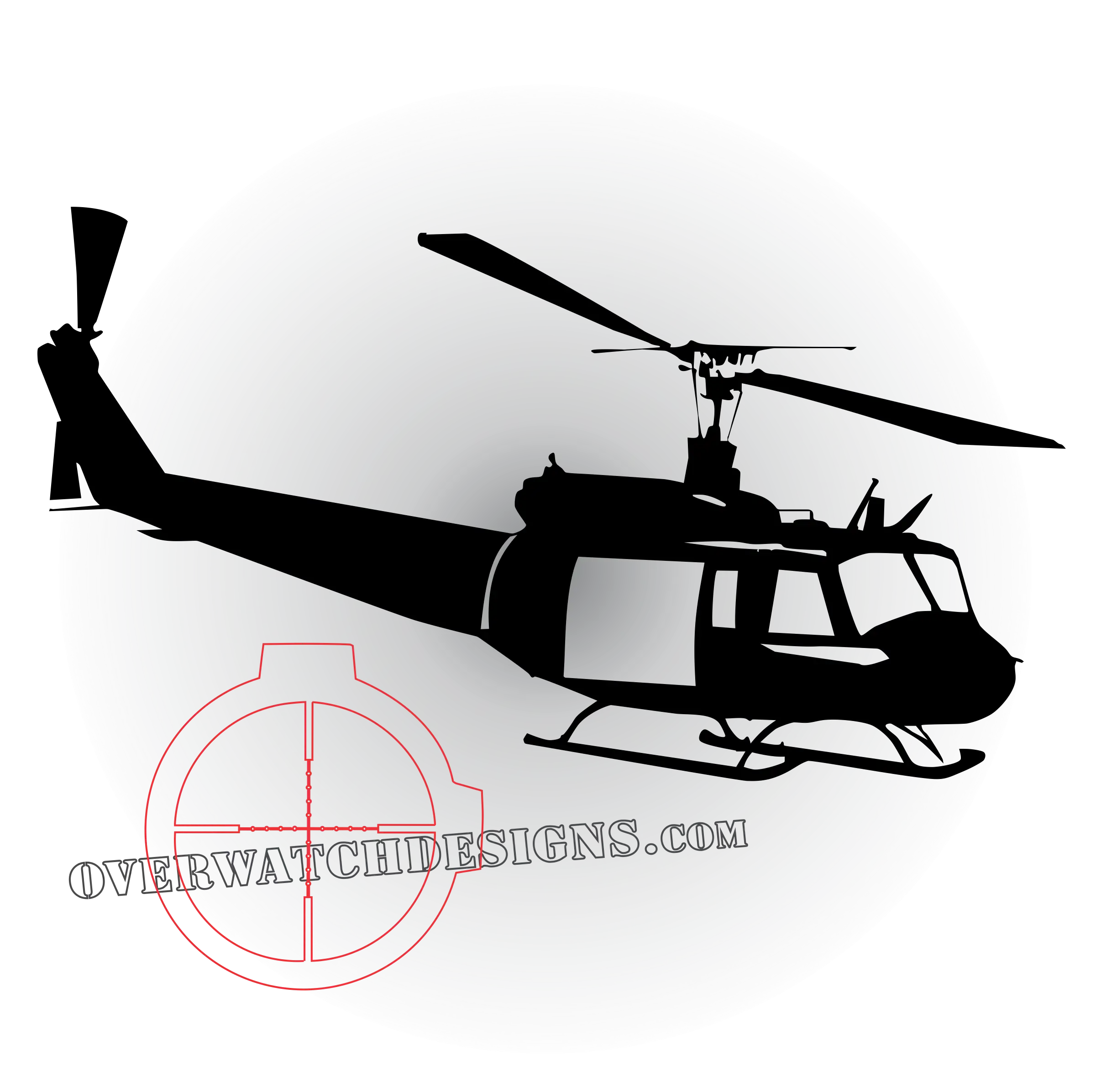 Black Helicopter Silhouette