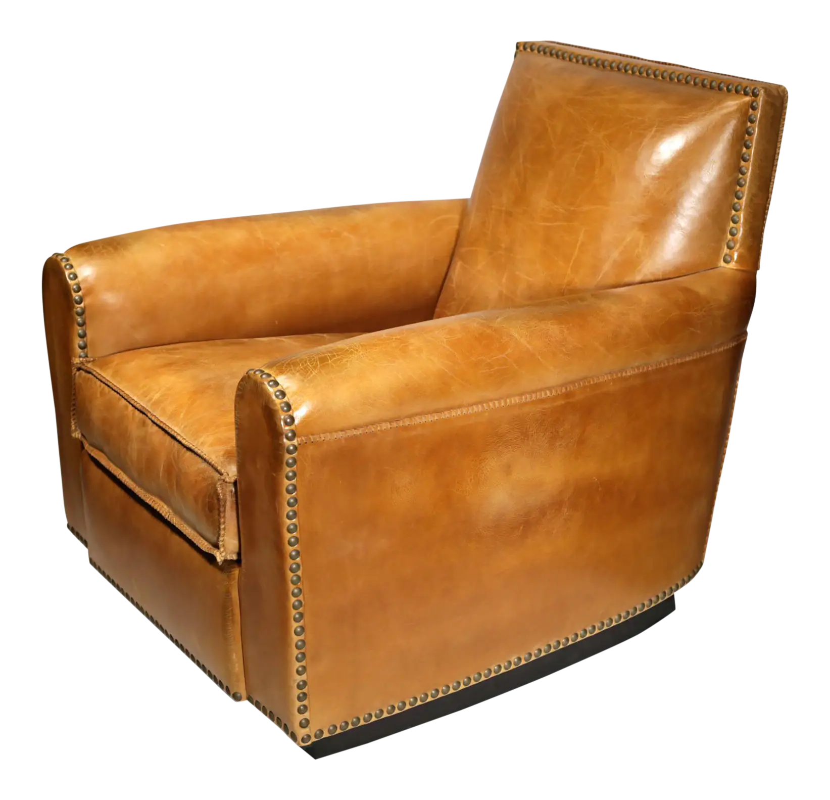 Comfortable Brown Leather Armchair