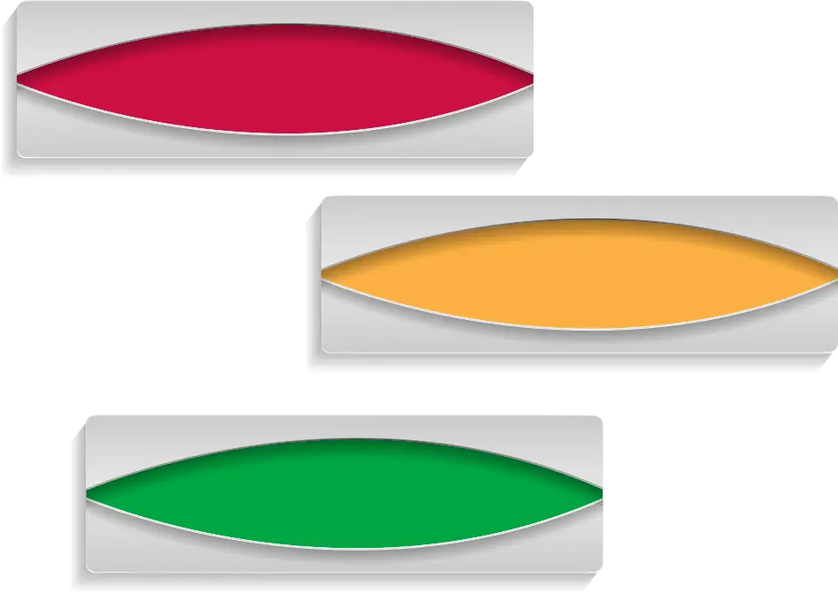 Colorful Labels in Red, Yellow, and Green
