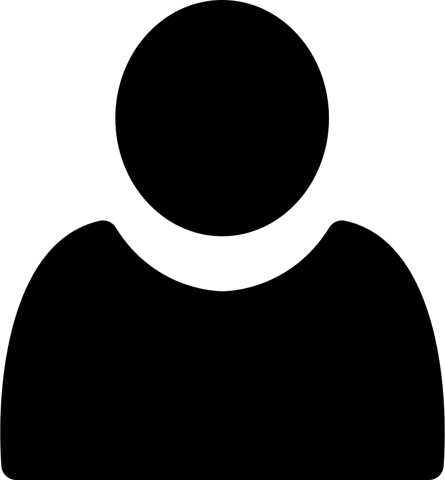 Solid Black Rounded Person Icon for Profiles