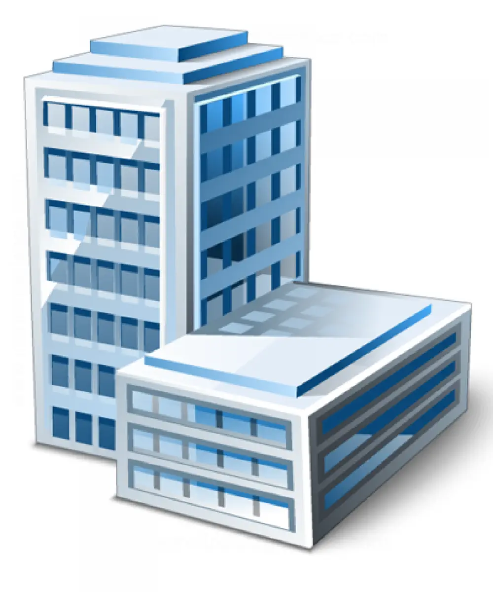 Modern Blue Office Building