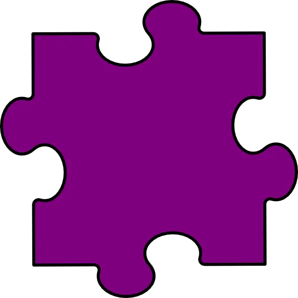Purple Puzzle Piece Highlighting Game Design
