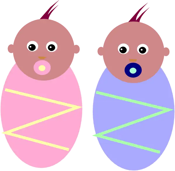 Cartoon Babies in Swaddles