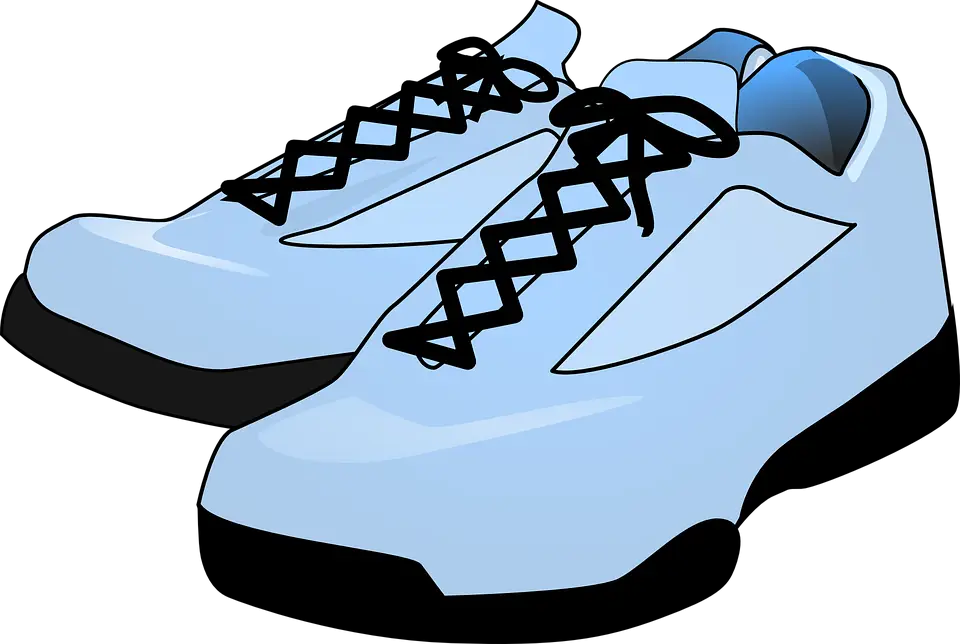 Blue Sports Shoes with Laces