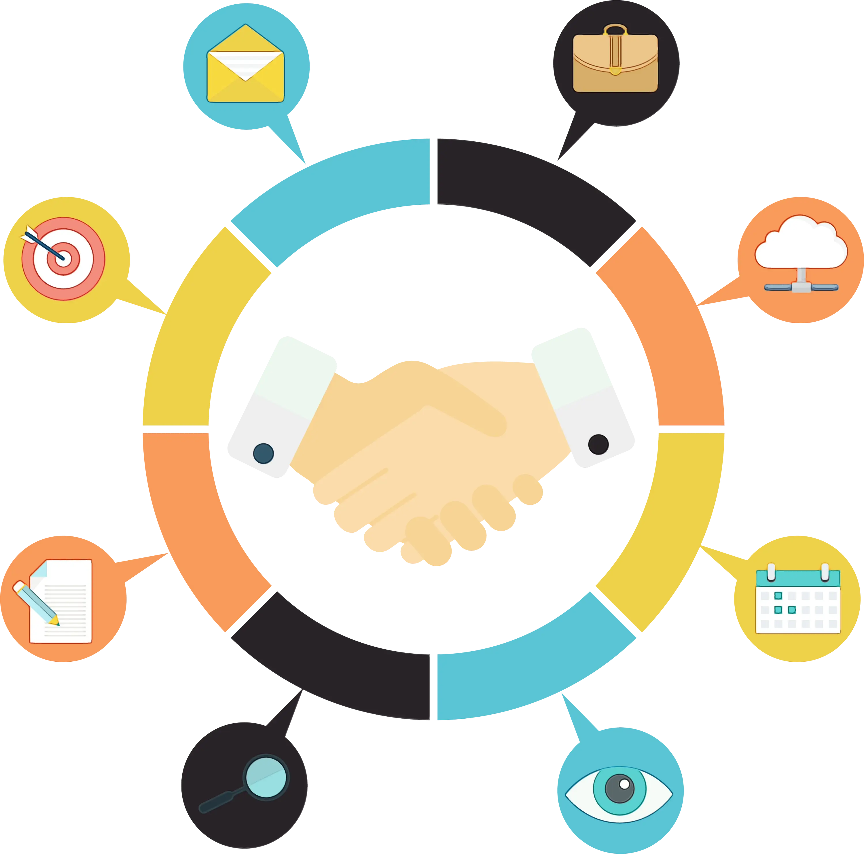 Business Handshake Infographic
