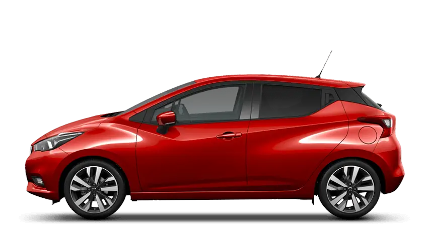 Red Compact Car Side Profile