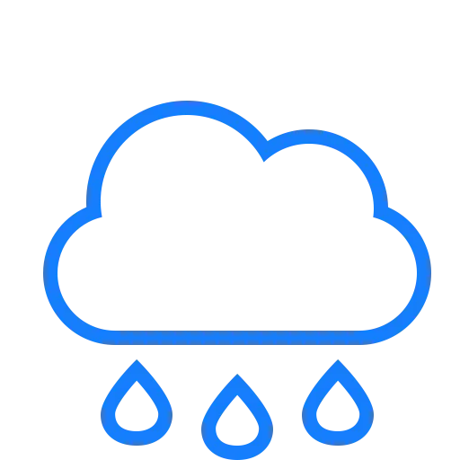 Blue Rain Cloud Icon