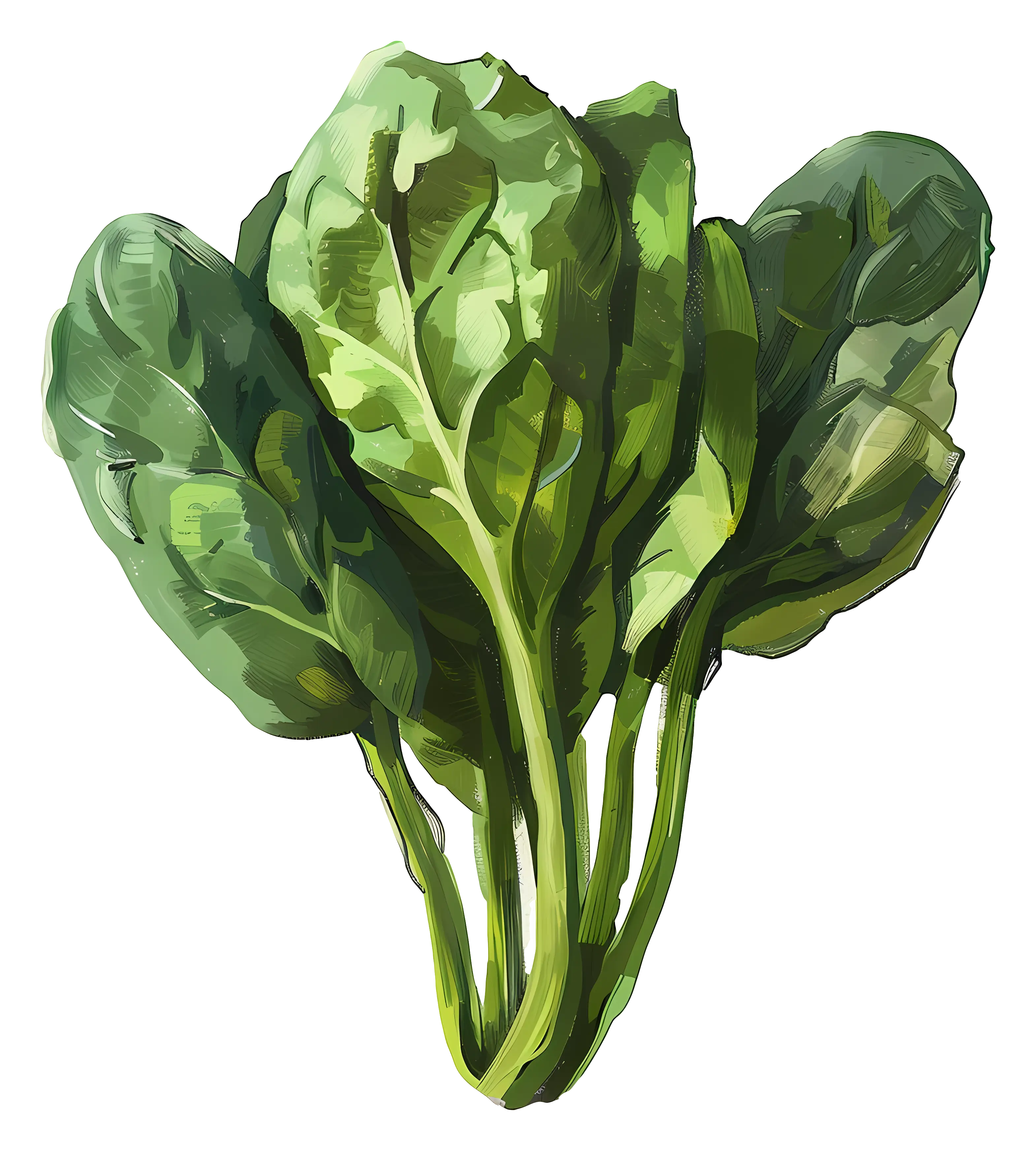 Fresh Spinach Leaf Illustration